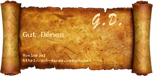 Gut Dénes névjegykártya